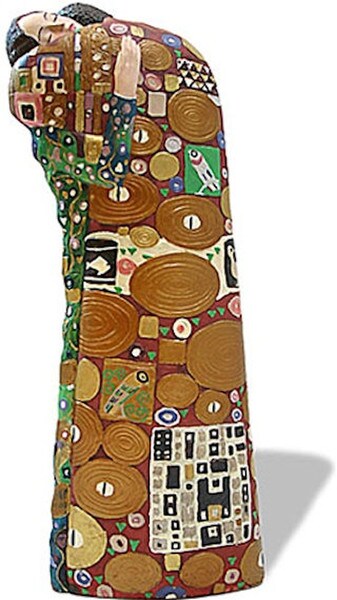 Statue Fulfillment by Gustav Klimt Lovers Stocklet Freize Replica